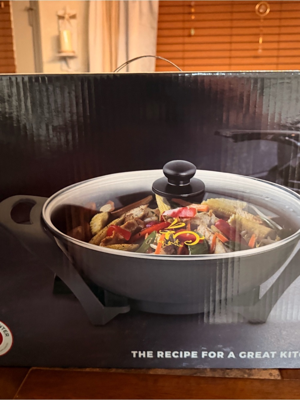 Chefs Counter Nonstick Adjust Temp Control Dishwasher Safe Temper Glass Lid Wok - Picture 2 of 7
